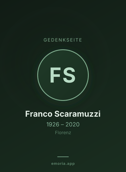 Gedenkportrait von Franco Scaramuzzi