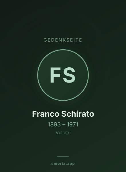 Gedenkportrait von Franco Schirato