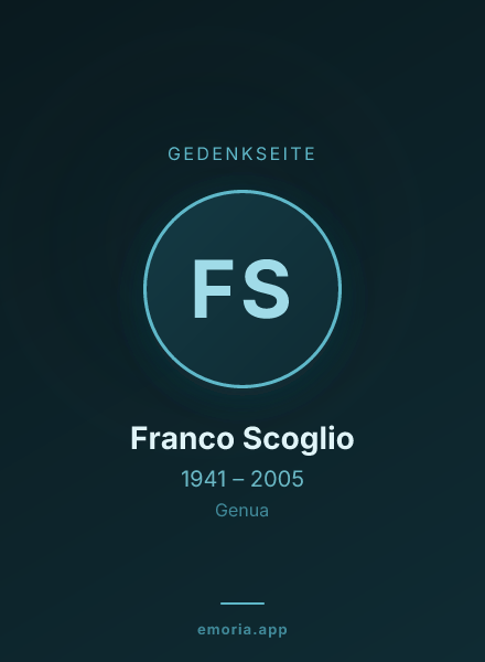 Gedenkportrait von Franco Scoglio