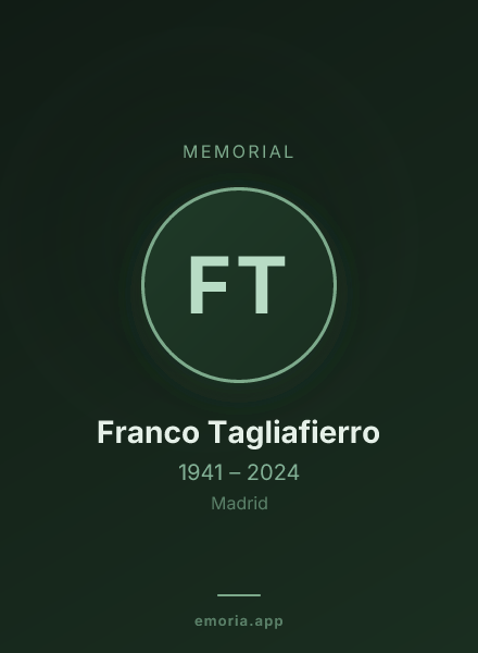 Memorial portrait of Franco Tagliafierro