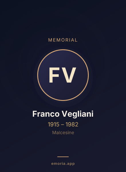 Memorial portrait of Franco Vegliani