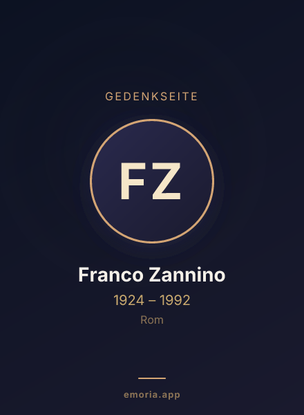 Gedenkportrait von Franco Zannino