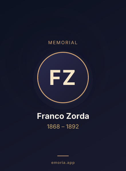 Memorial portrait of Franco Zorda