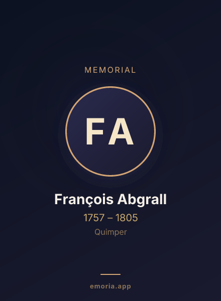 Memorial portrait of François Abgrall
