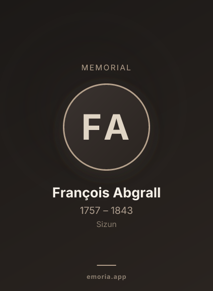 Memorial portrait of François Abgrall