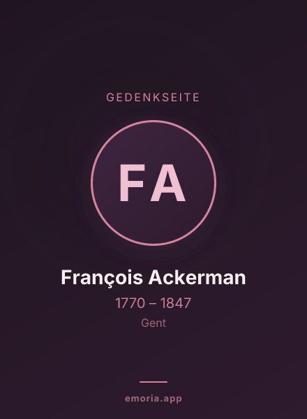 Gedenkportrait von François Ackerman