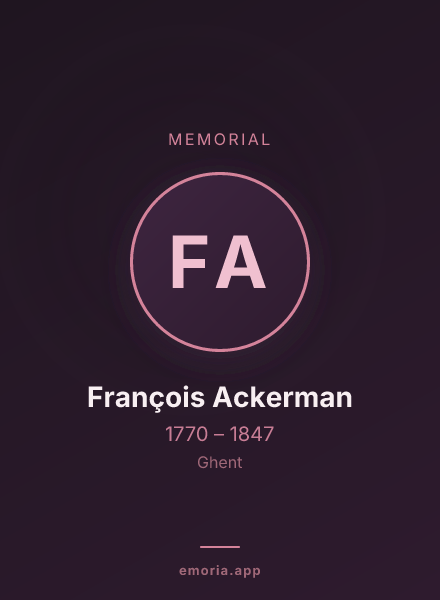 Memorial portrait of François Ackerman