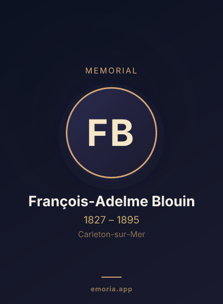 Memorial portrait of François-Adelme Blouin