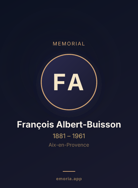 Memorial portrait of François Albert-Buisson