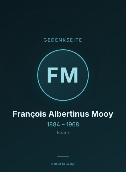 Gedenkportrait von François Albertinus Mooy