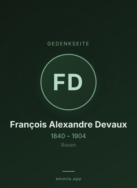Gedenkportrait von François Alexandre Devaux