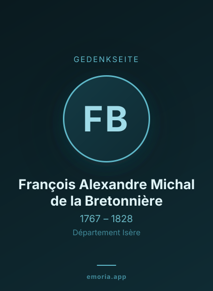 Gedenkportrait von François Alexandre Michal de la Bretonnière