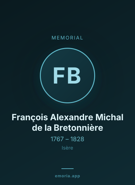 Memorial portrait of François Alexandre Michal de la Bretonnière