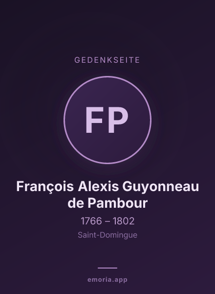 Gedenkportrait von François Alexis Guyonneau de Pambour