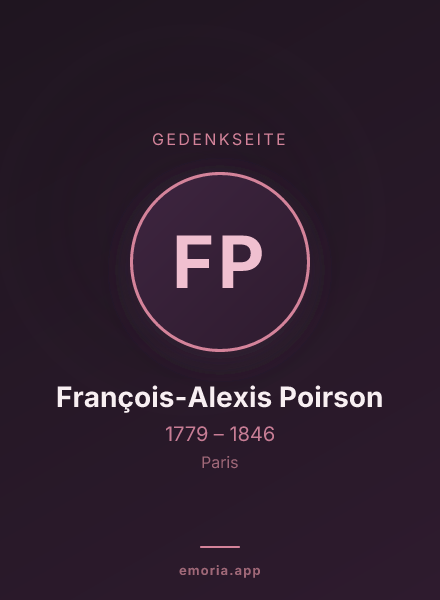 Gedenkportrait von François-Alexis Poirson
