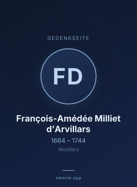 Gedenkportrait von François-Amédée Milliet d’Arvillars