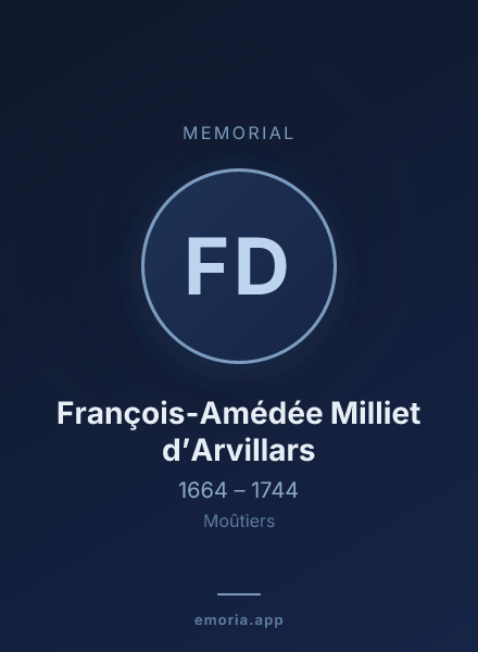 Memorial portrait of François-Amédée Milliet d’Arvillars