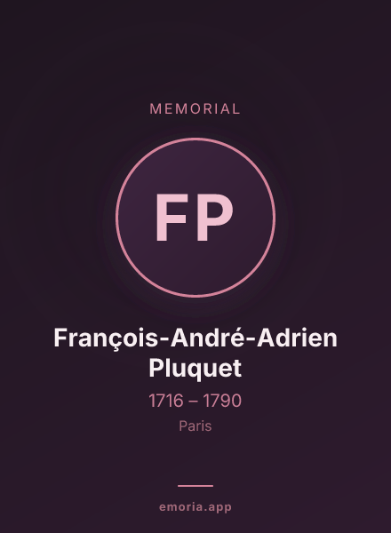 Memorial portrait of François-André-Adrien Pluquet