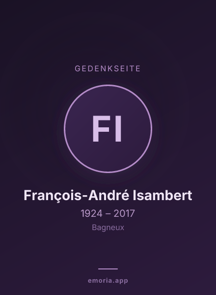 Gedenkportrait von François-André Isambert