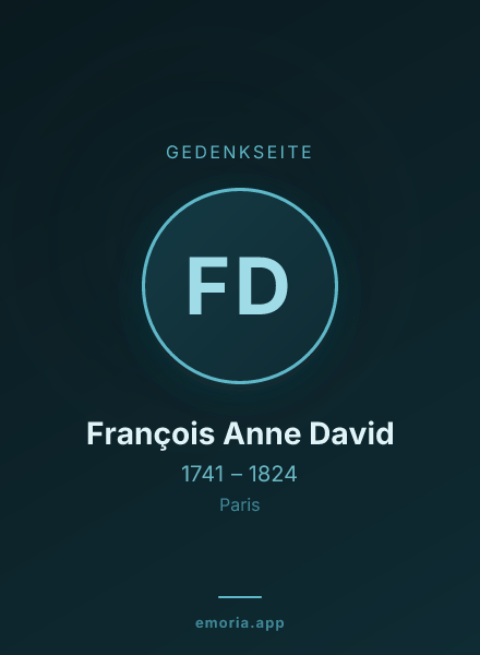 Gedenkportrait von François Anne David