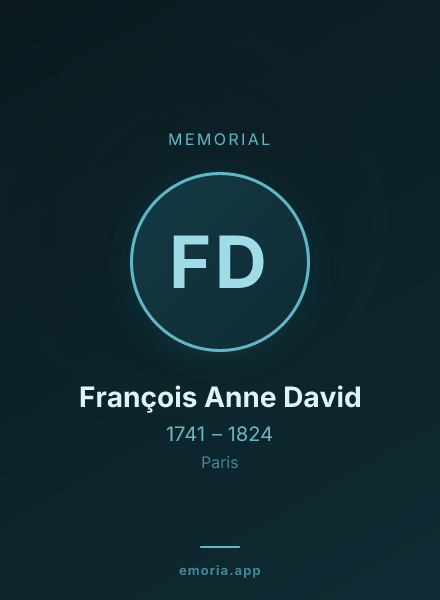 Memorial portrait of François Anne David