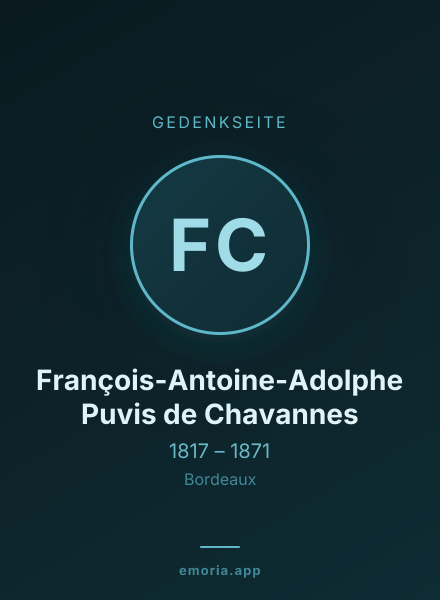 Gedenkportrait von François-Antoine-Adolphe Puvis de Chavannes