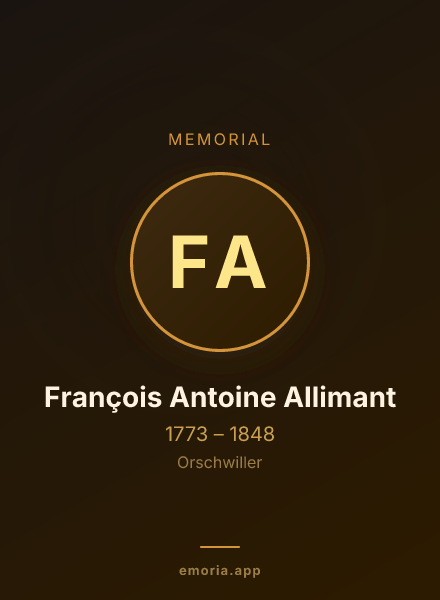 Memorial portrait of François Antoine Allimant