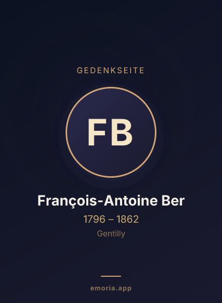 Gedenkportrait von François-Antoine Ber