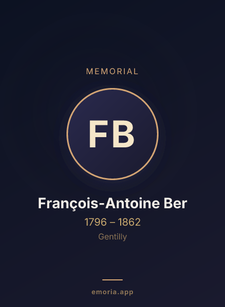 Memorial portrait of François-Antoine Ber