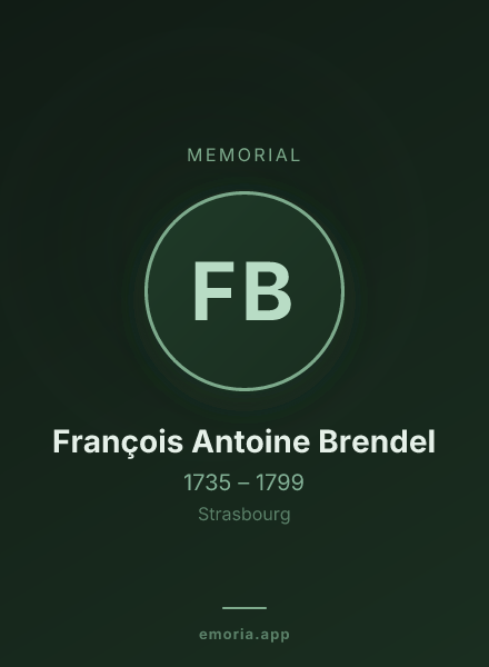 Memorial portrait of François Antoine Brendel