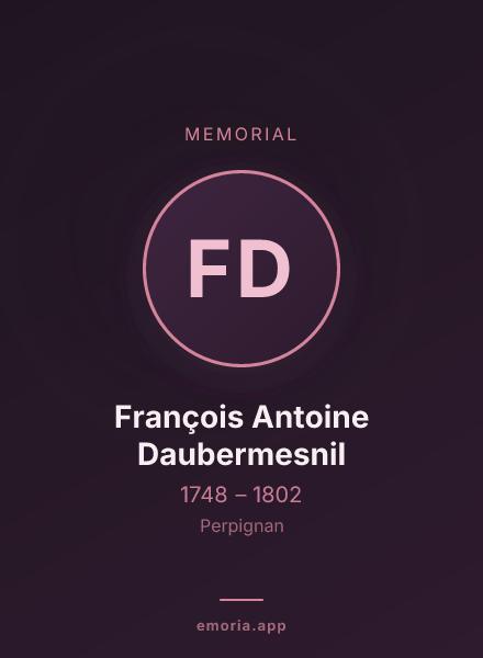 Memorial portrait of François Antoine Daubermesnil