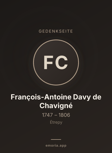 Gedenkportrait von François-Antoine Davy de Chavigné