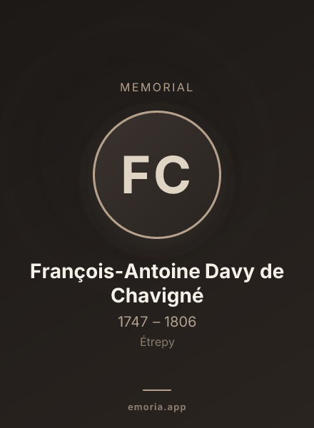 Memorial portrait of François-Antoine Davy de Chavigné