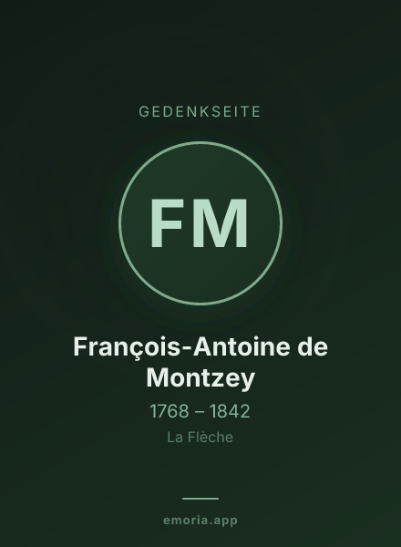 Gedenkportrait von François-Antoine de Montzey
