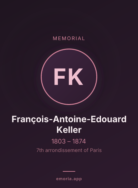 Memorial portrait of François-Antoine-Edouard Keller