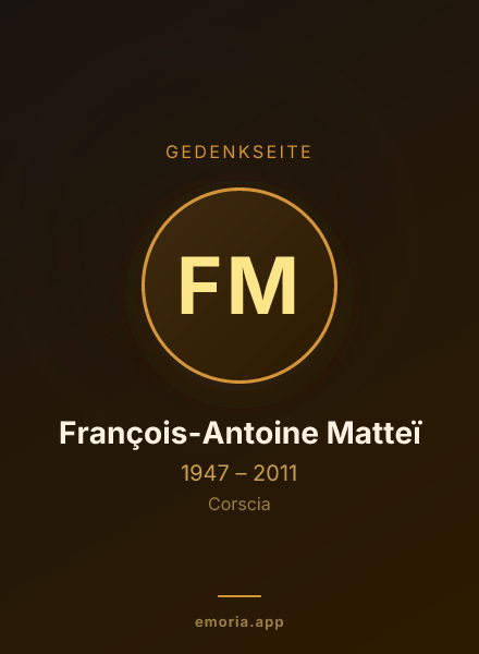 Gedenkportrait von François-Antoine Matteï