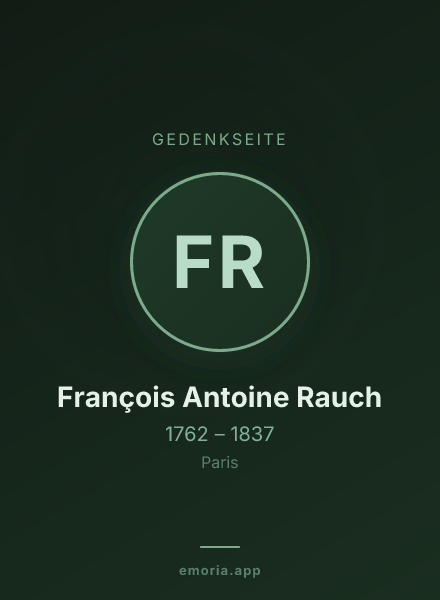 Gedenkportrait von François Antoine Rauch
