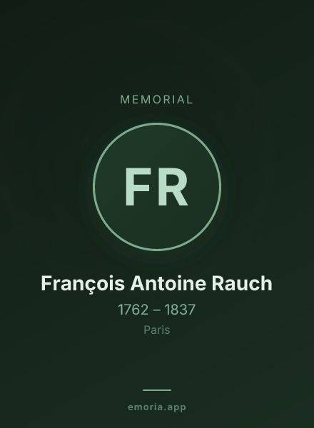 Memorial portrait of François Antoine Rauch