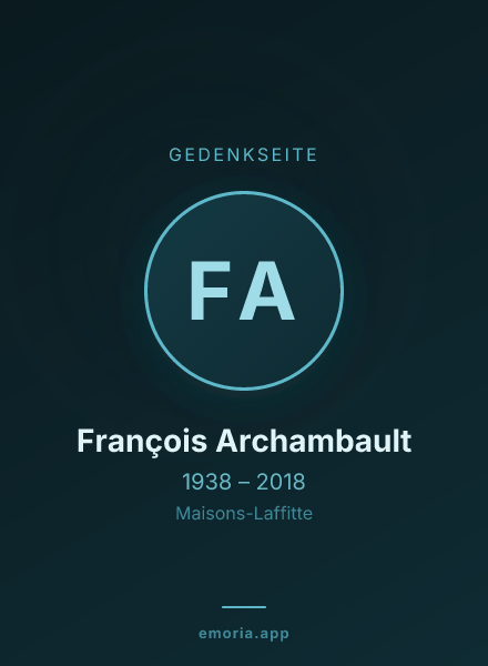 Gedenkportrait von François Archambault