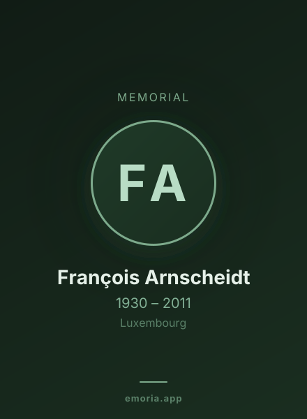 Memorial portrait of François Arnscheidt