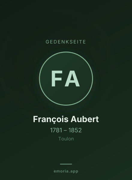 Gedenkportrait von François Aubert