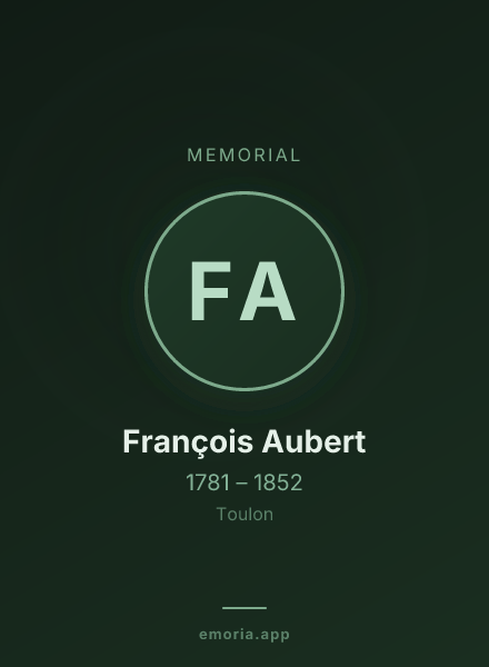 Memorial portrait of François Aubert