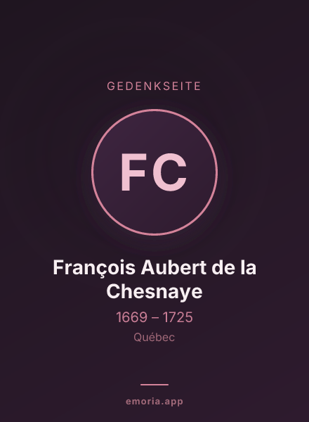 Gedenkportrait von François Aubert de la Chesnaye