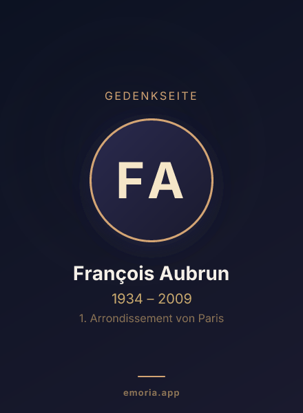 Gedenkportrait von François Aubrun