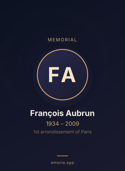 Memorial portrait of François Aubrun
