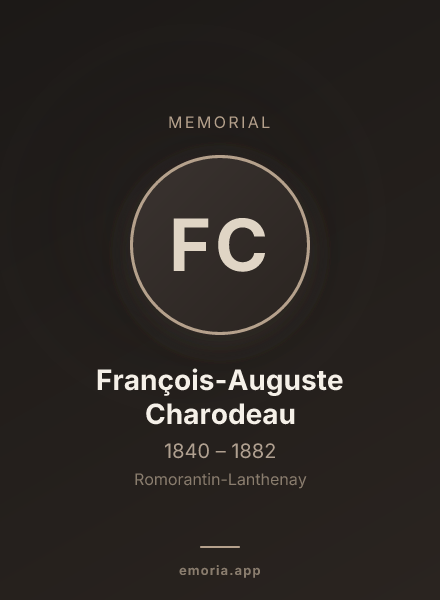 Memorial portrait of François-Auguste Charodeau