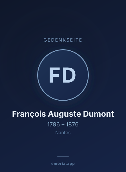 Gedenkportrait von François Auguste Dumont