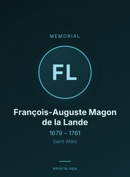 Memorial portrait of François-Auguste Magon de la Lande