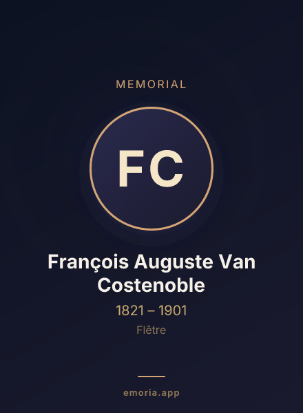Memorial portrait of François Auguste Van Costenoble