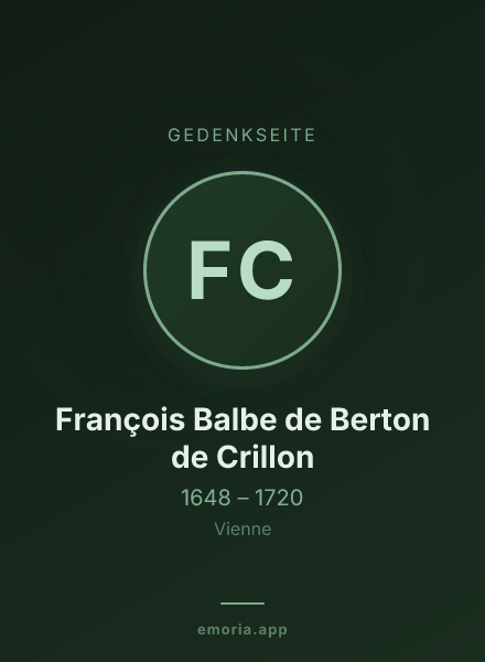 Gedenkportrait von François Balbe de Berton de Crillon